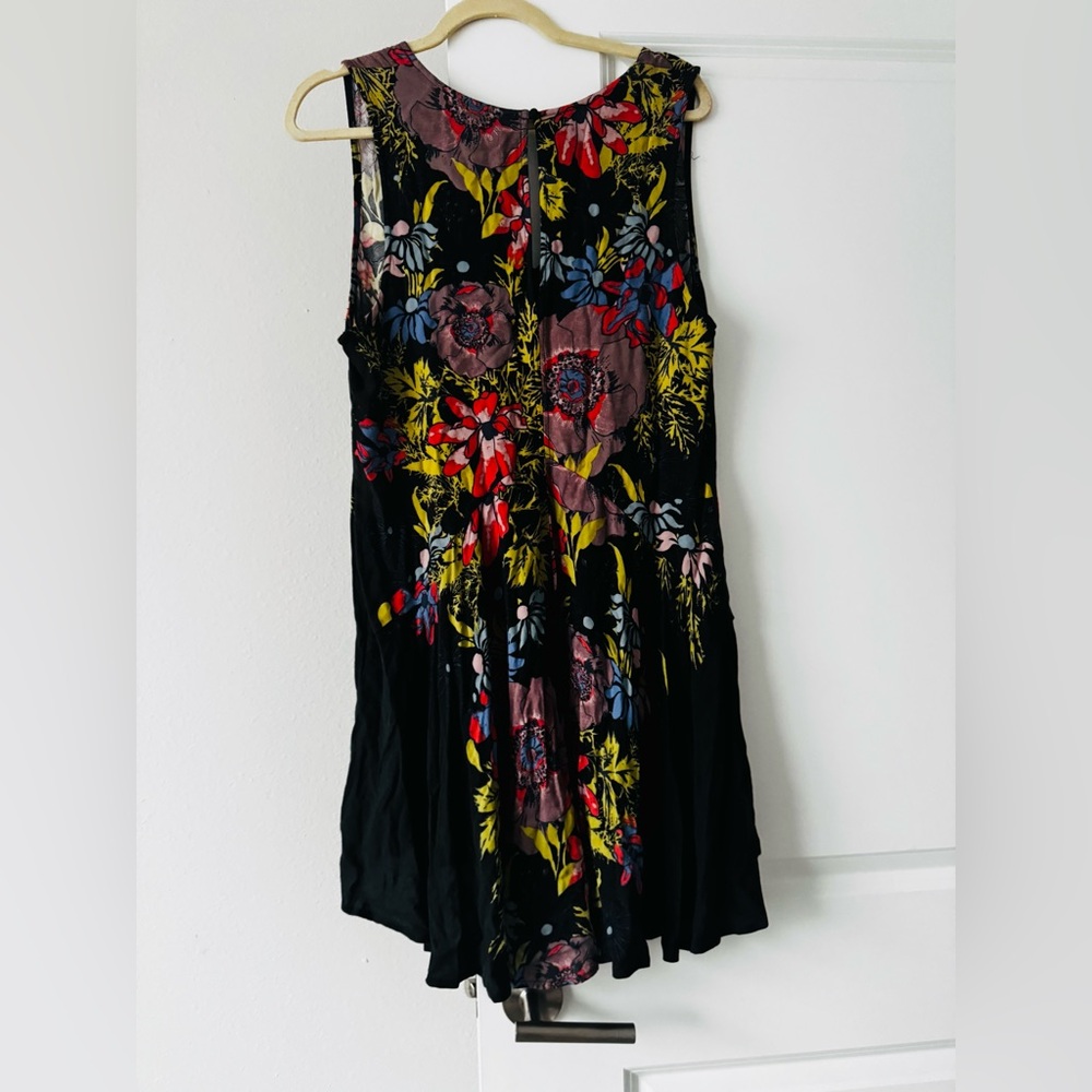 Free People Floral High-Low Skirt - Black and Multicolor - Picture 8 of 10